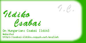 ildiko csabai business card